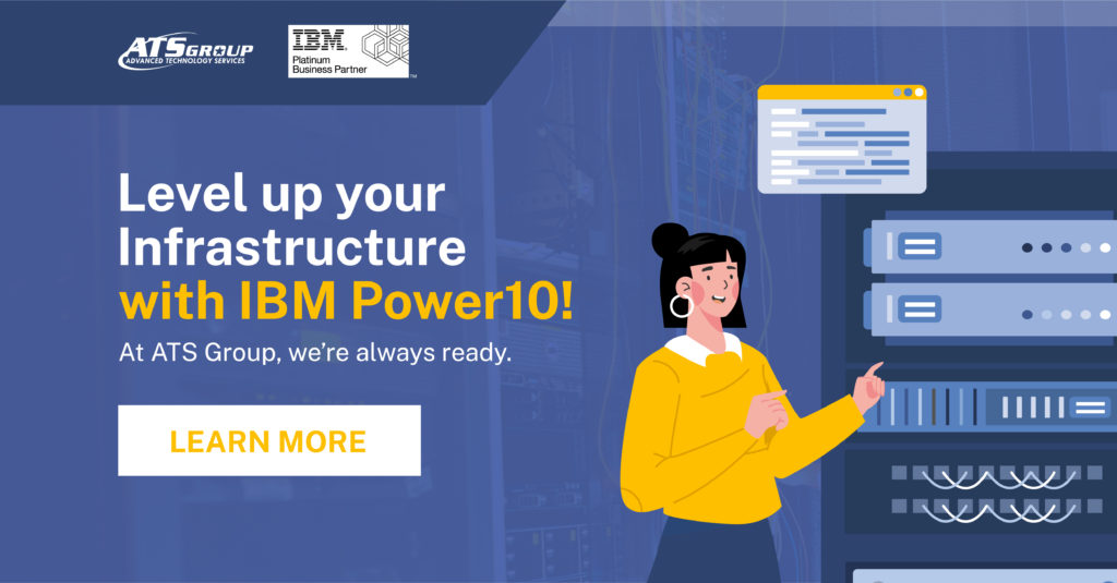 Purplish-Blue with Yellow Static banner about IBM Power Storage