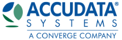 Blue and Green Accudata Systems Logo