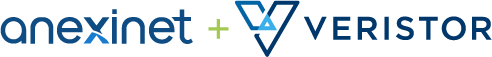 Blue and Green Anexinet plus Veristor logo