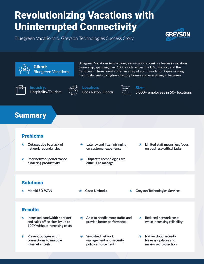 Greyson Bluegreen Vacations Case Study - Page 1